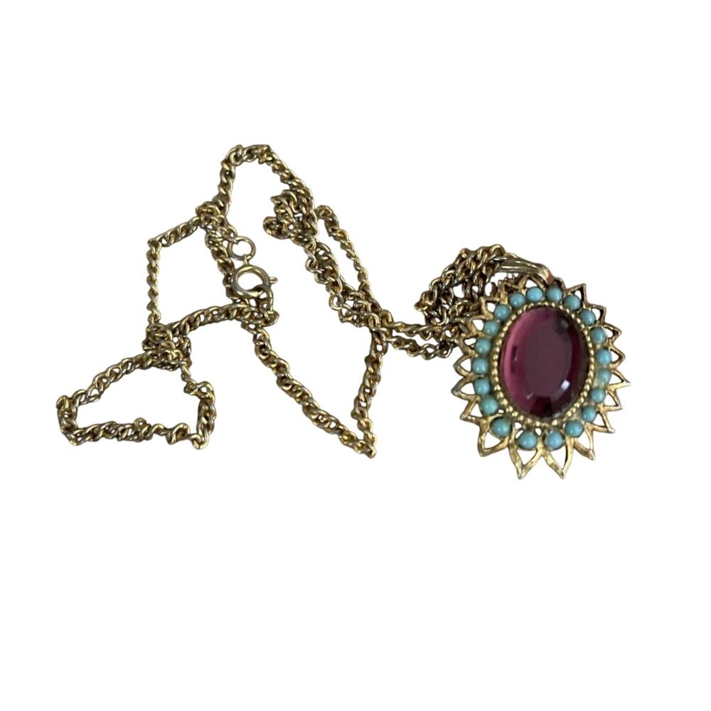 Vintage Wintnor watch  pendant on chain reversible